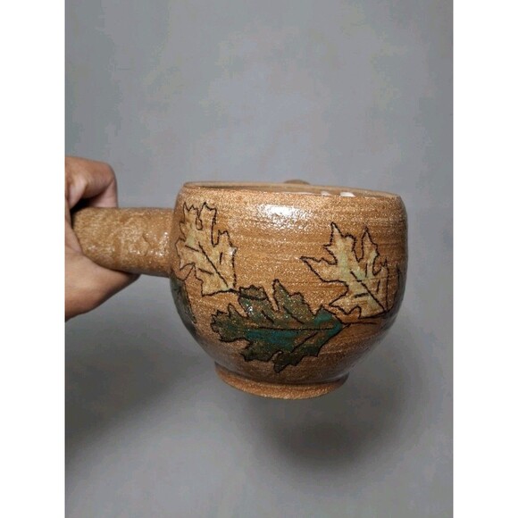 Vintage Pottery Kyusu Teapot with Wooden Handle, Unused Missing Lid - Picture 6 of 12